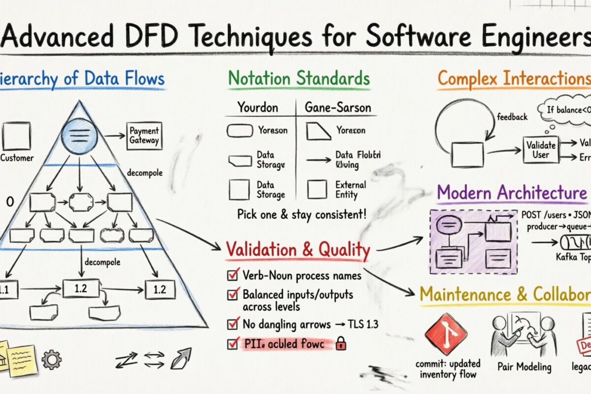 Erweiterte Techniken zur Datenflussdiagrammgestaltung für Softwareingenieure