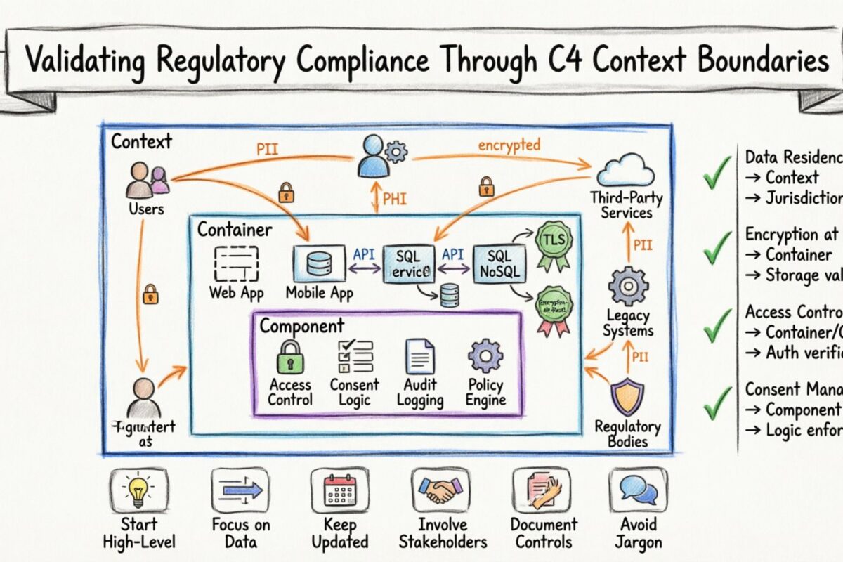 Validierung der regulatorischen Compliance durch C4-Context-Grenzen