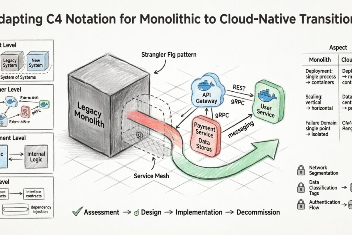 Anpassung der C4-Notation für den Übergang von monolithischen zu cloudbasierten Architekturen