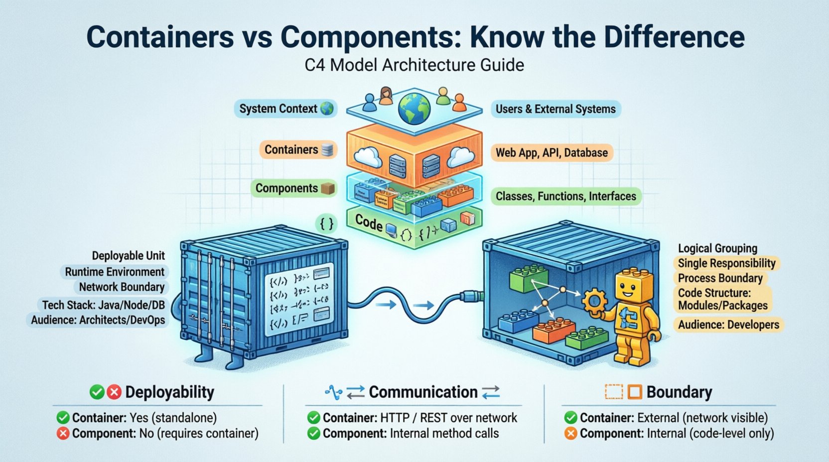 C4 Container Example Container vs. Komponenten im C4-Modell-Leitfaden 🏗️