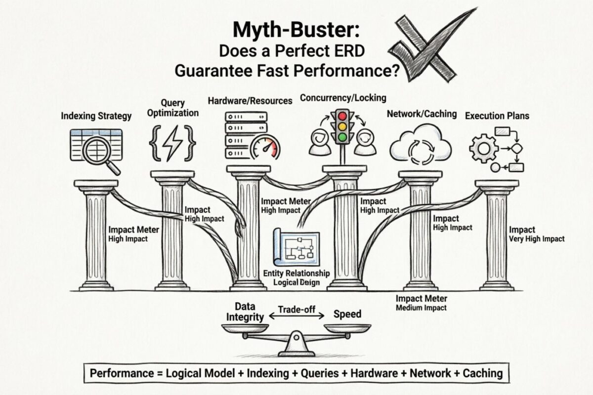 Myth-Buster: Garantiert ein perfektes Entitäts-Beziehungs-Diagramm eine schnelle Antwortzeit der Anwendung? Myth-Buster: Garantiert ein perfektes Entitäts-Beziehungs-Diagramm eine schnelle Antwortzeit der Anwendung?