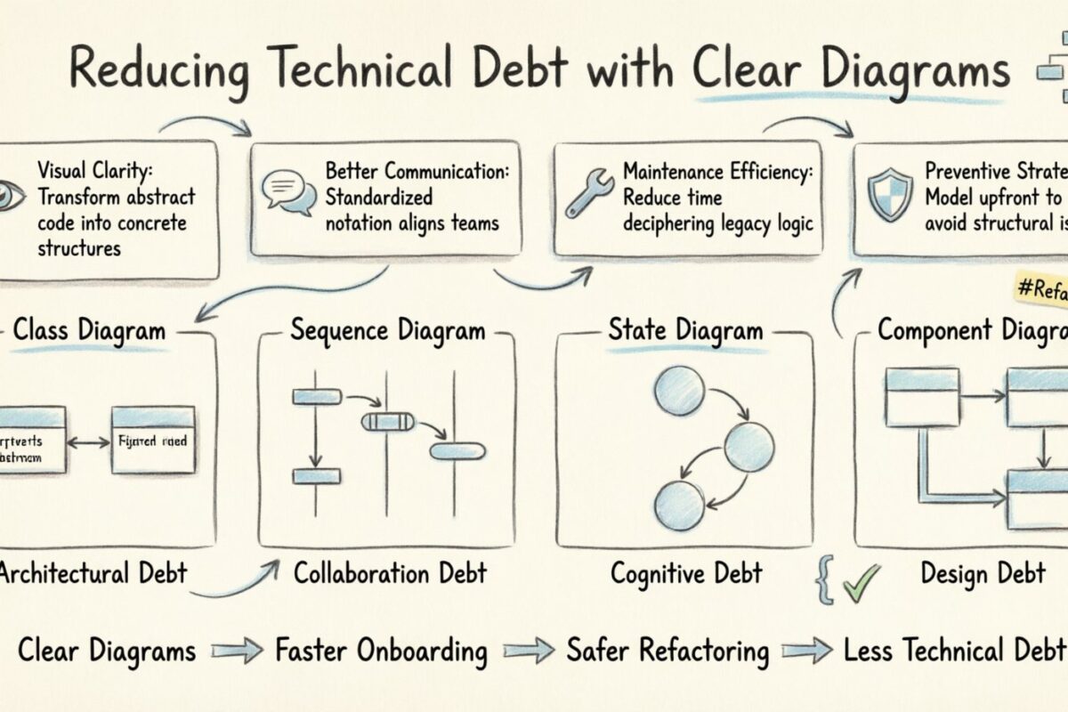 Guía de UML: Reducción de la deuda técnica con diagramas claros