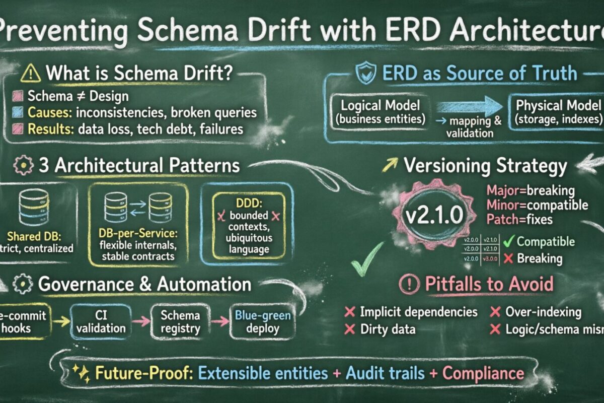 Arquitecturas de Diagramas de Relación de Entidades que Evitan el Desvió de Esquema en Sistemas Escalables