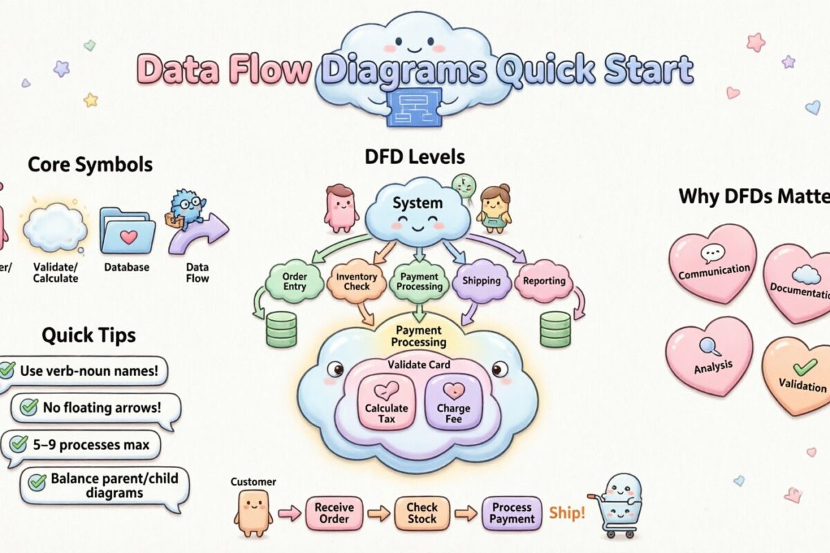Inicio rápido para diagramas de flujo de datos para analistas de sistemas