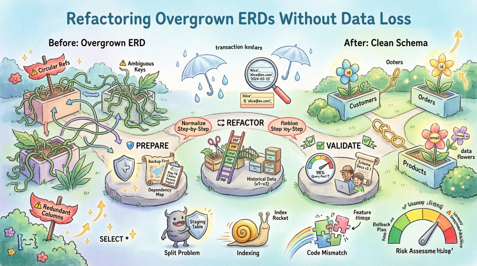 Refactorización de ERD sin pérdida de datos | Guía rápida 🛠️