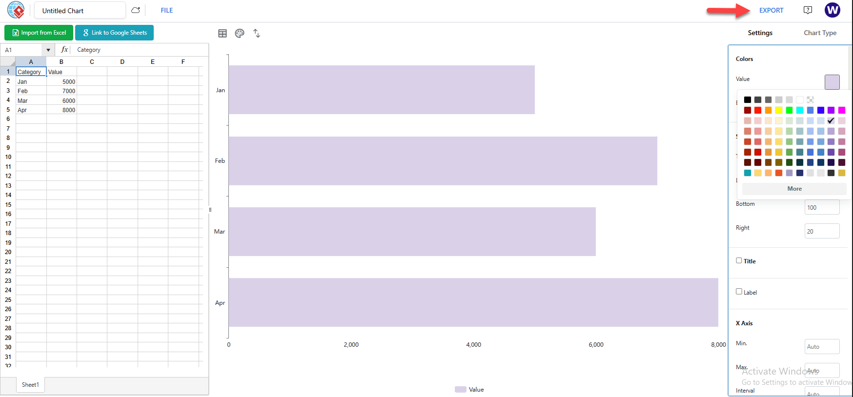 Chart Customization - AI Powered Chart Generation - Visual Paradigm Online 