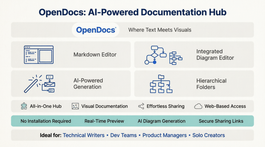 OpenDocs en pratique : Avis sur le hub de documentation alimenté par l’IA de Visual Paradigm