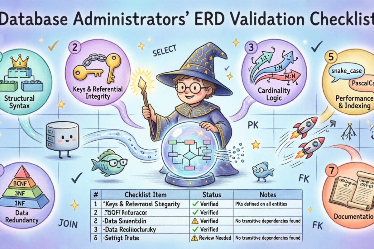 Daftar Periksa Rahasia Administrator Basis Data untuk Memvalidasi Integritas Diagram Hubungan Entitas