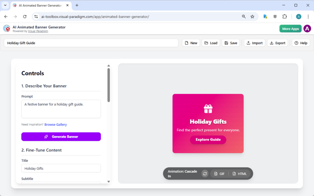 Creating a Festive Holiday Banner in Minutes with AI