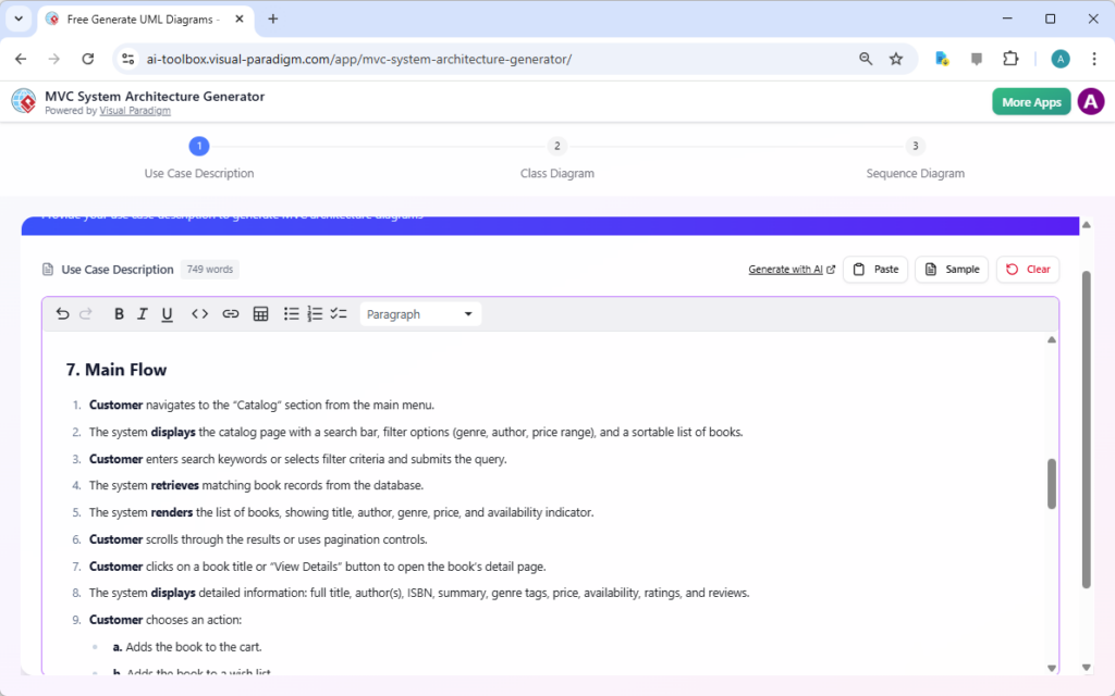 Od przypadku użycia do diagramów MVC w ciągu kilku minut: generator z wykorzystaniem sztucznej inteligencji