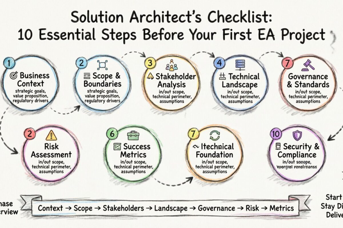 解決方案架構師檢查清單：啟動首個企業架構（EA）專案前的關鍵步驟