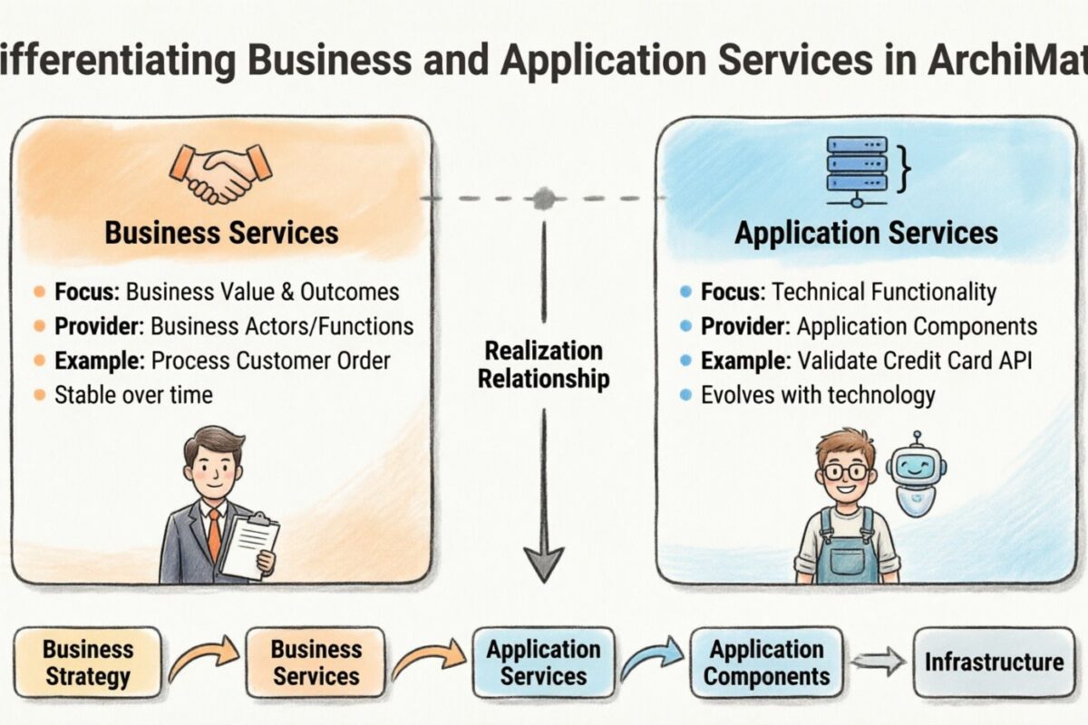 ArchiMate Guide: Differentiating Business and Application Services in ArchiMate