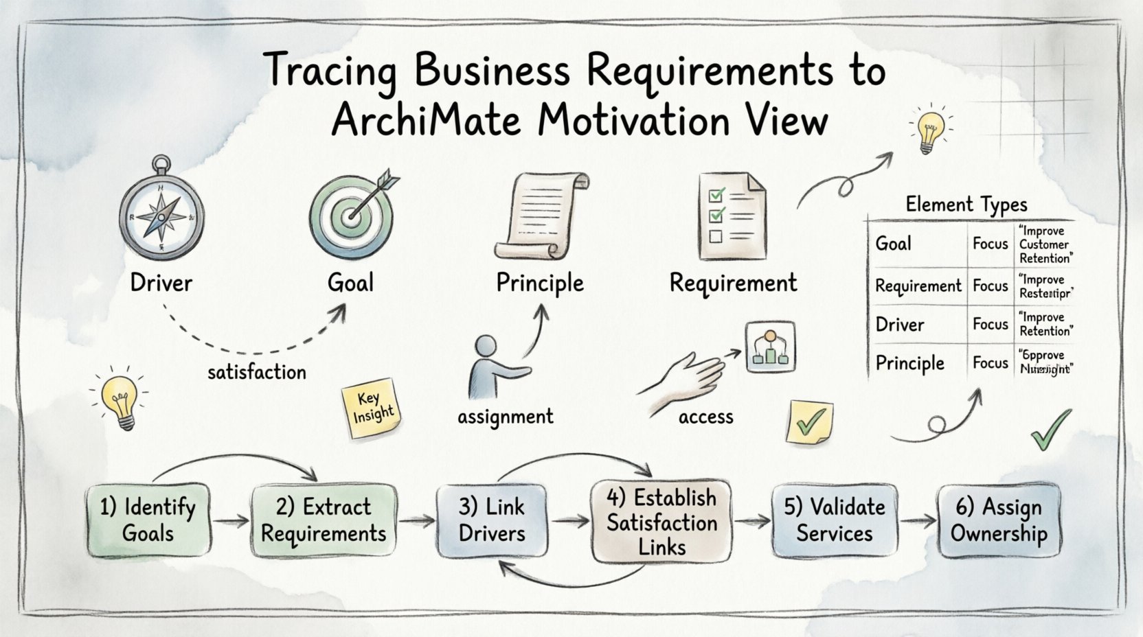 Tracing Business Requirements to ArchiMate Motivation View