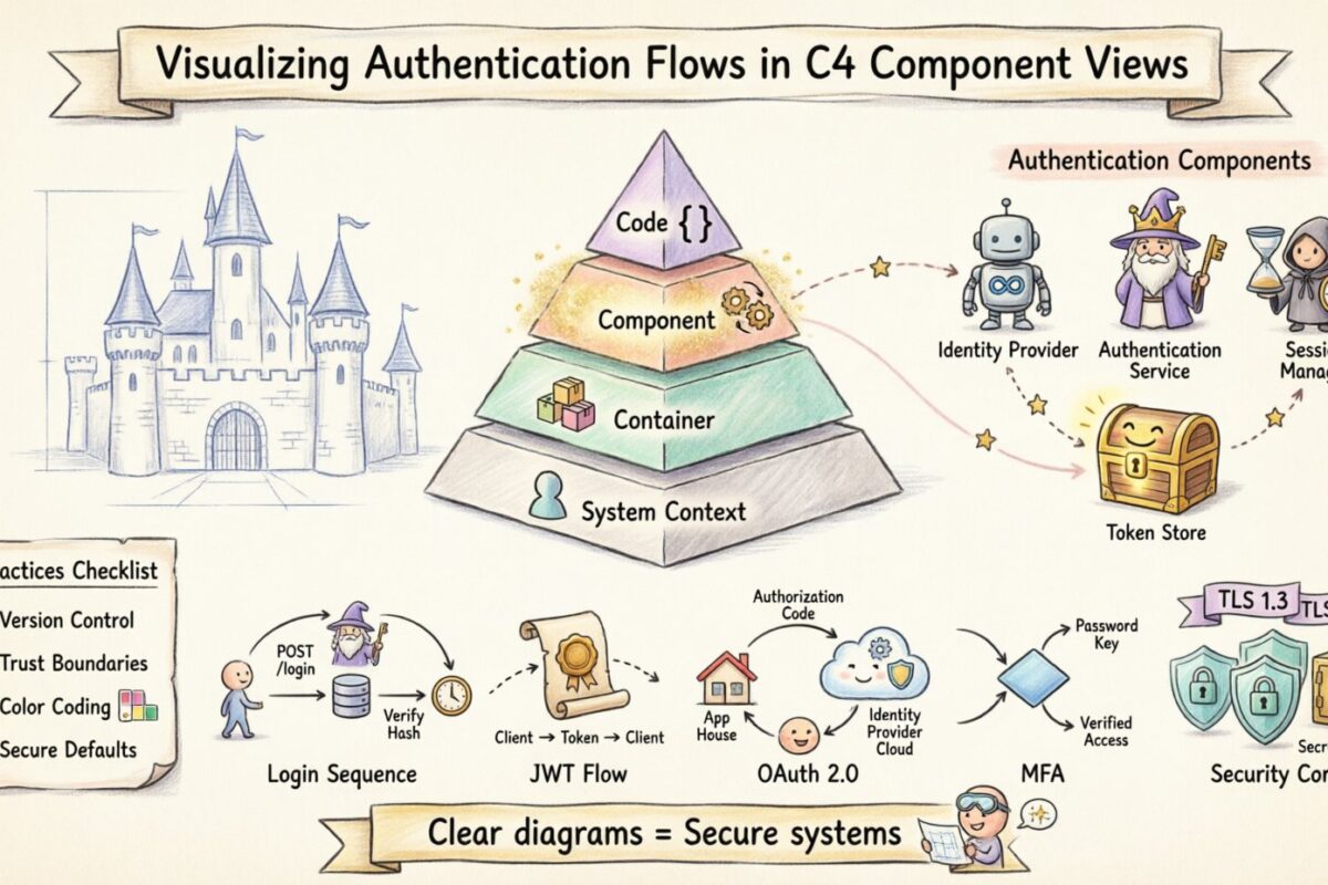 Visualizing Authentication Flows in C4 Component Views