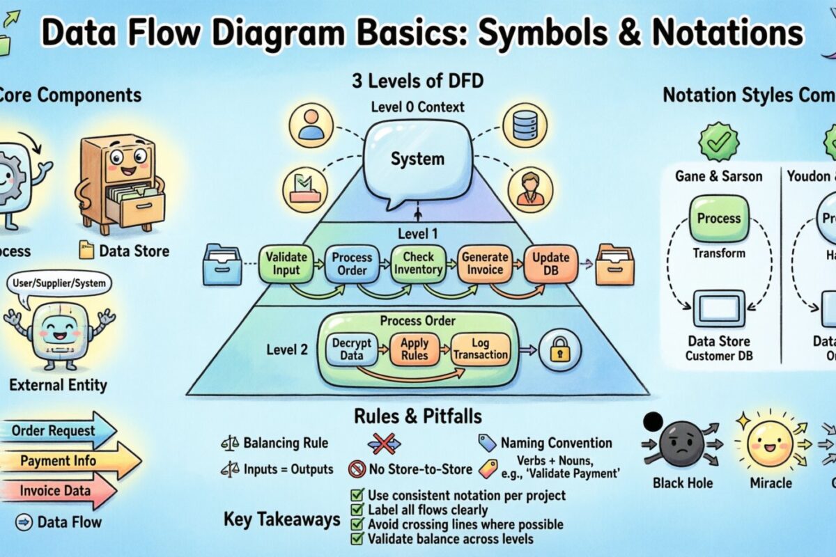 Data Flow Diagram Basics: Symbols and Notations