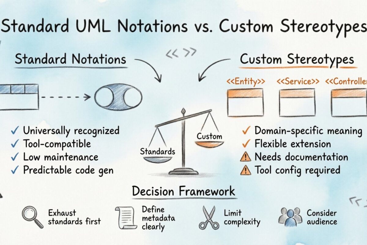 UML Guide: Standard Notations vs. Custom Stereotypes