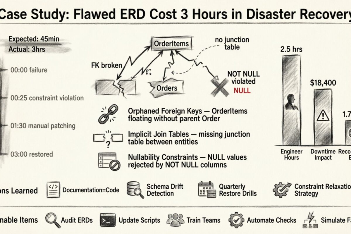 Case Study in Disaster Recovery: How a Flawed Entity Relationship Diagram Cost Us Three Hours