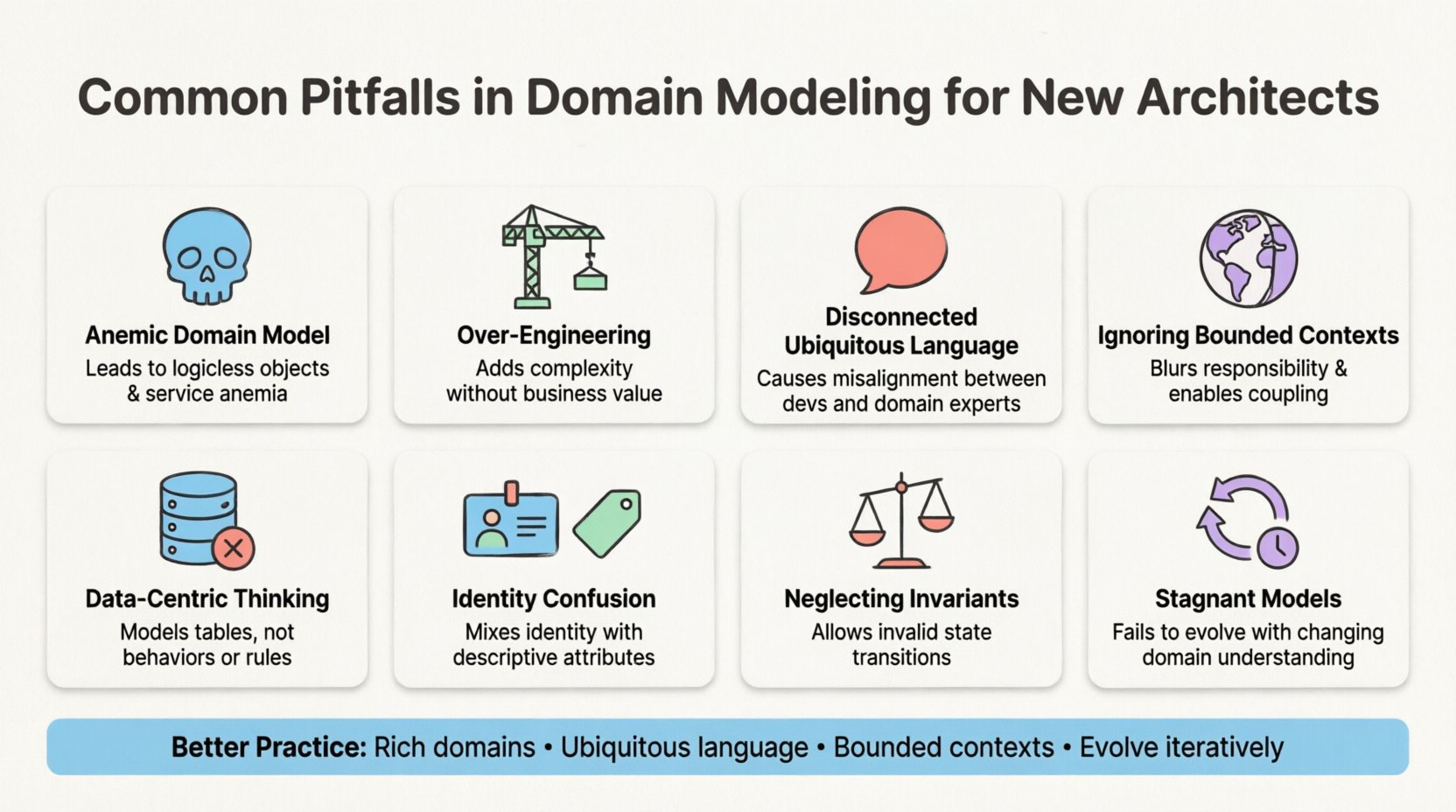 Common Pitfalls in Domain Modeling for New Architects Common Pitfalls in Domain Modeling for New Architects