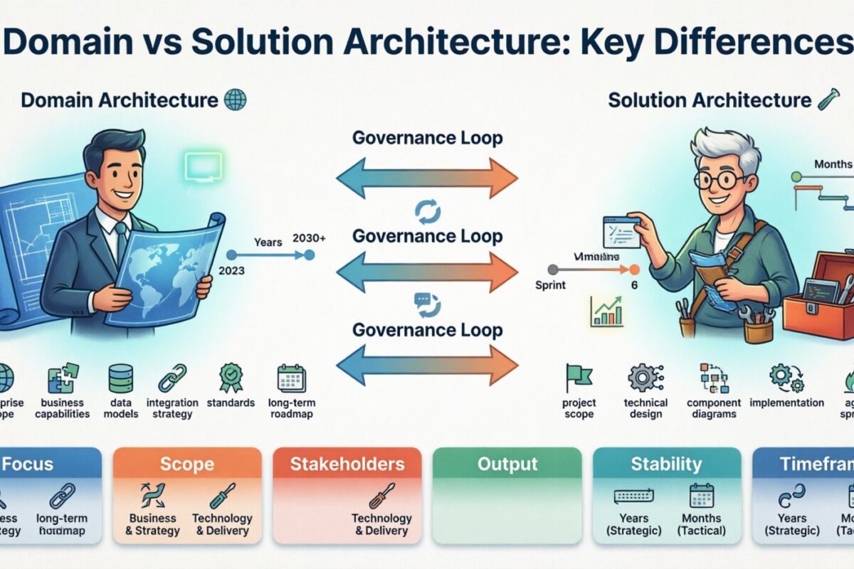 Domain Architecture vs. Solution Architecture: Key Differences and When to Use Each