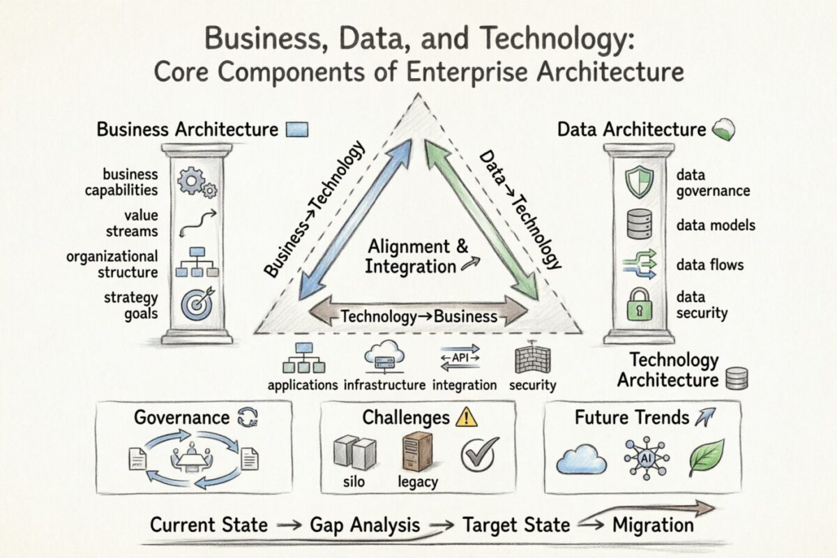 Business, Data, and Technology: Breaking Down the Core Components of Enterprise Architecture