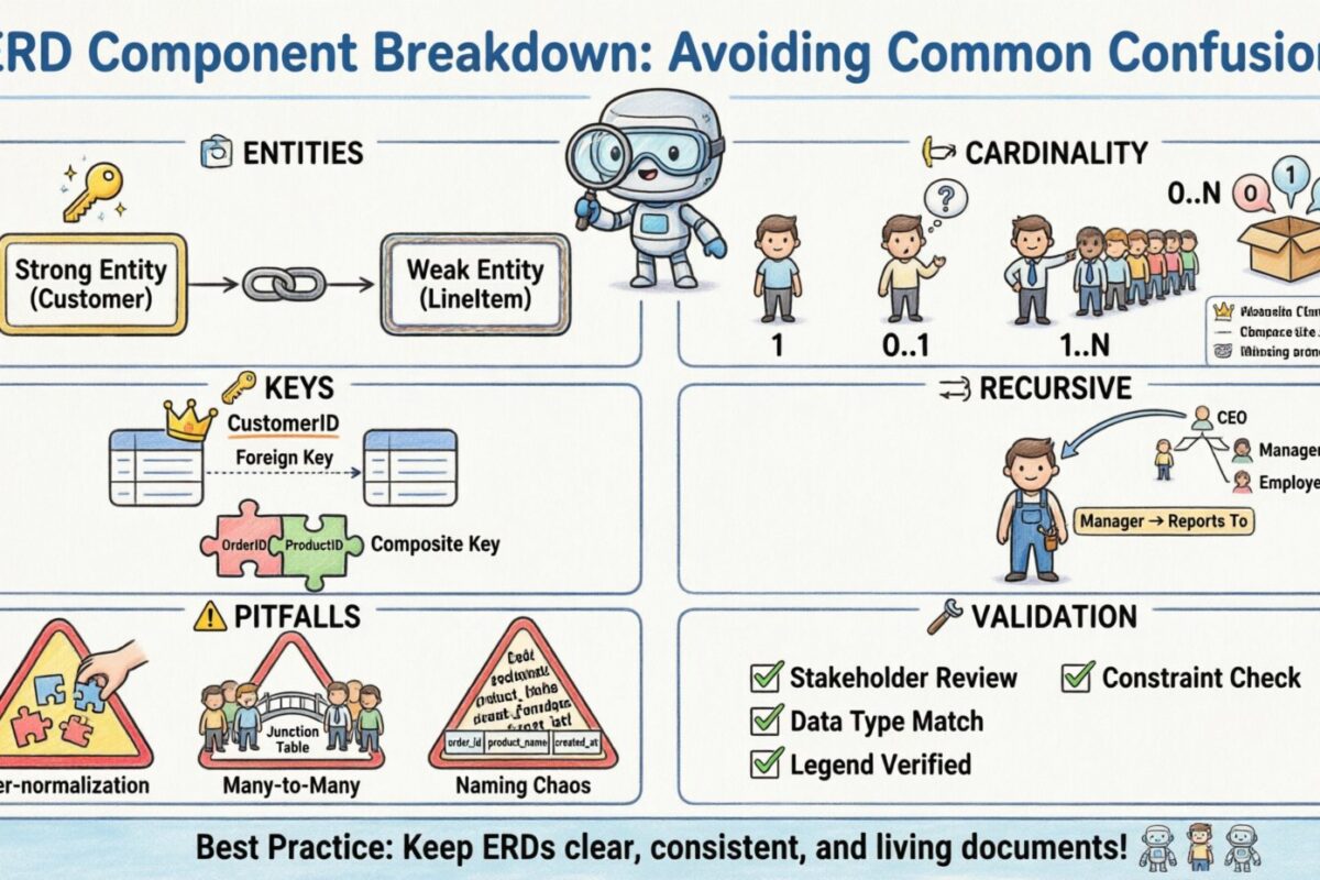 Component Breakdown of Entity Relationship Diagram Elements That Most Often Cause Confusion