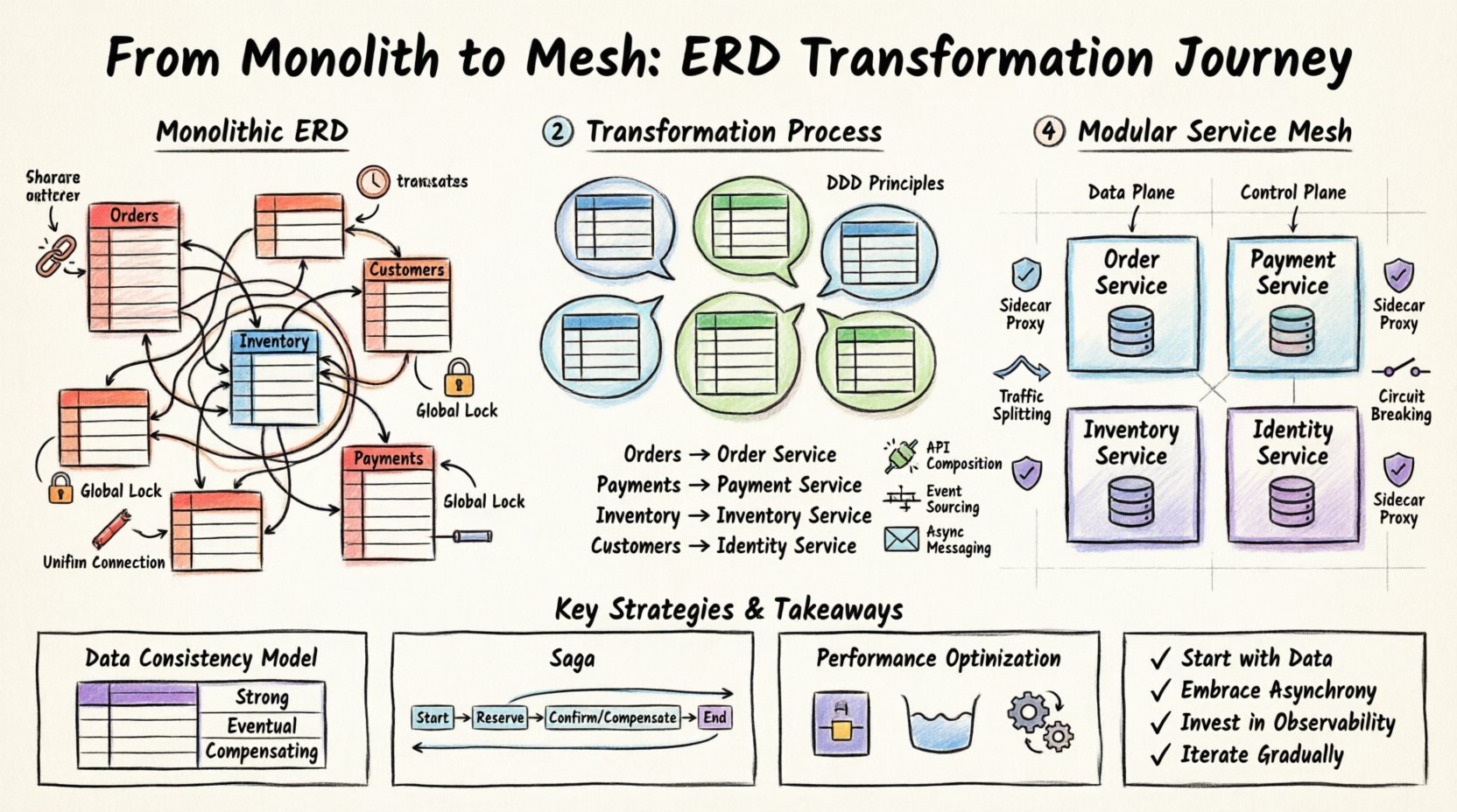 Case Study: Transforming a Monolithic Entity Relationship Diagram into a Modular Service Mesh Case Study: Transforming a Monolithic Entity Relationship Diagram into a Modular Service Mesh