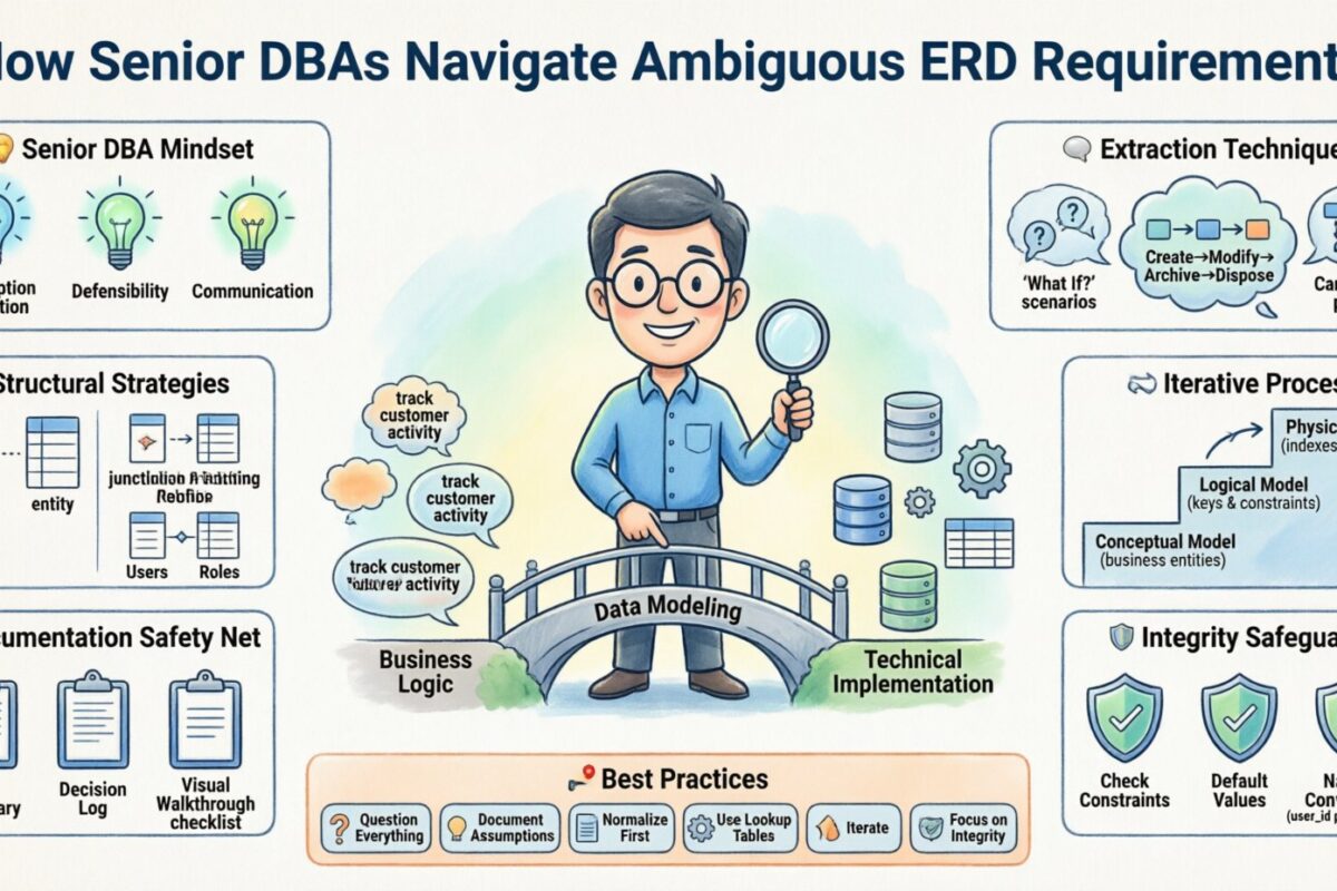Q&A: How Do Senior DBAs Approach Ambiguous Requirements in Entity Relationship Diagram Design? Q&A: How Do Senior DBAs Approach Ambiguous Requirements in Entity Relationship Diagram Design?