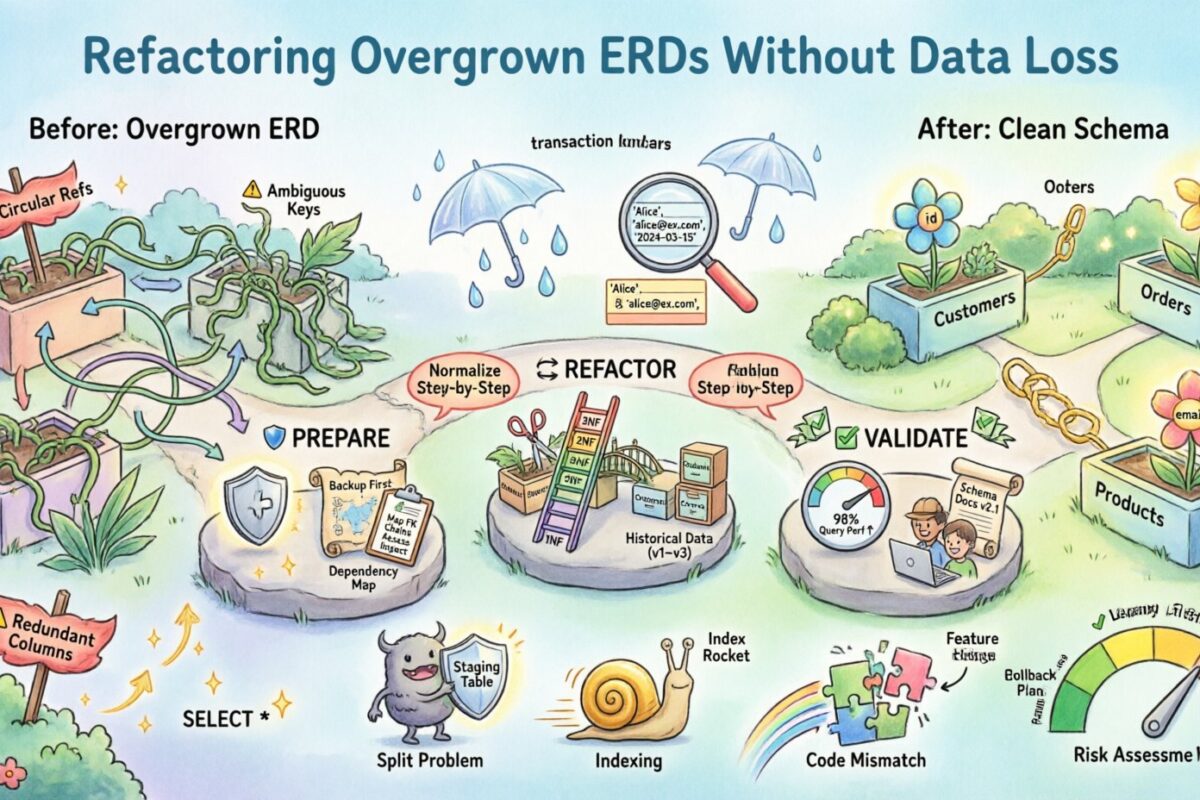 Quick Start Guide to Refactoring Overgrown Entity Relationship Diagrams Without Data Loss Quick Start Guide to Refactoring Overgrown Entity Relationship Diagrams Without Data Loss